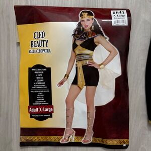 Cleo Beauty Womens Costume Bella Cleopatra Halloween Cosplay Size XL Adult